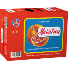 Laitilan Messina 0,33L 12-pack veriappelsiininmakuinen limonaadi