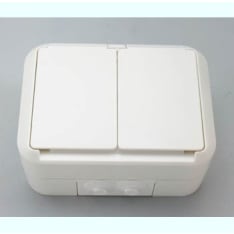 ABB Kosti IP44 2-os maadoitettu pintapistorasia