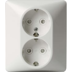 ABB Jussi IP20 2-os maadoitettu uppopistorasia