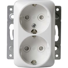 ABB Jussi IP20 2-os maadoitettu uppopistorasia