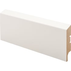Maler 16x65x2750 MDF E0 melamine pure white skirting board