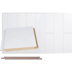 Maler Spa 12x120x2400 STS-5 MDF E0 valkoinen sisustuspaneeli 4kpl/pkt