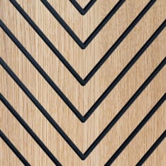 Maler Chevron 12x616x616 MDF Black Natural Oak Wall Panel