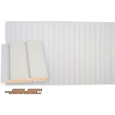Maler Louvre Spa 14x93x2300 STS-5 EM mänty valkoinen sisustuspaneeli 5kpl/pkt