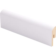 Maler Pyörre 12x42x2750 MDF E0 melamiini puhdas valkoinen jalkalista 10kpl/pkt