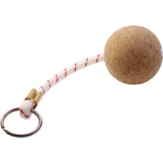 Cork ball keychain
