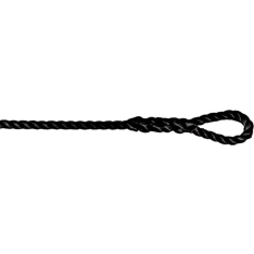FSE Fenderline 6 mm/1,5 m musta köysi silmukalla