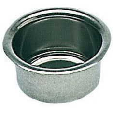 Recessed cup holder stainless steel 86/68mm