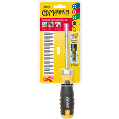 Magnum 110mm 13-piece ratchet screwdriver