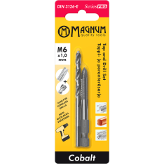 Magnum M6 threaded pin and drill bit