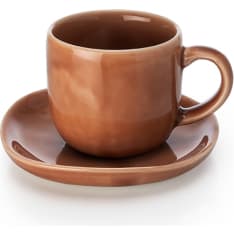 Nosse Ceramics For Heirol Svelte Terracotta kahvikuppi ja asetti