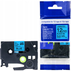 12mm x 8m P-Touch compatible black/blue Velcro