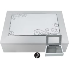 Diplomat white jewelry box