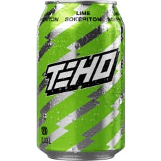 TEHO Lime Sokeriton 0,33 l energiajuoma
