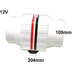 105mm 12V 10A tunnelipuhallin