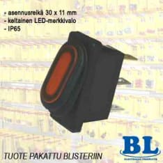 C-PWR IP65 (on)/off keltainen keinukatkaisija keltaisella valolla