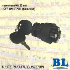 BL off/on/(on) palautuva virtalukko