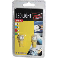 BL 12V KW2,1X9,5d keltainen LED polttimopari