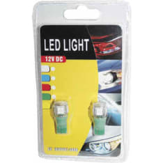 BL 12V KW2,1X9,5d vihreä LED polttimopari
