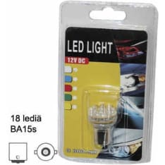 BL 12V BA15s punainen LED-polttimo