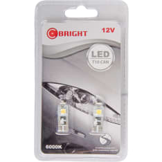 C-Bright 12V KW2,1X9,5d valkoinen LED polttimopari