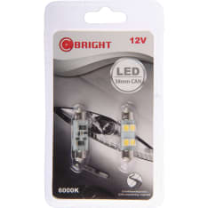 C-Bright 12V SV8,5-8 valkoinen LED-polttimopari