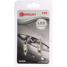C-Bright 12V SV8,5-8 valkoinen LED-polttimopari