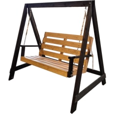 Tammiston Puu musta/tatti 2-istuttava parvekekeinu