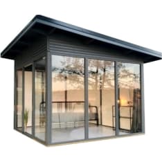 Tammiston Puu 3 x 3 m pulpettikattoinen lasipaviljonki