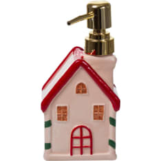 AmandaB Christmas house pump bottle