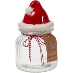 AmandaB Glass jar 18cm Santa hat