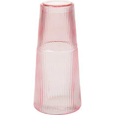 AmandaB Carafe with glass, light pink