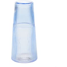 AmandaB Carafe with glass, light blue