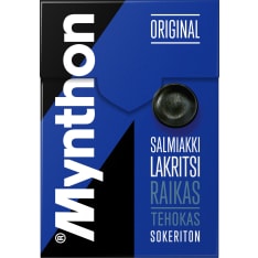 Mynthon Original Salmiakki-Lakritsi 85 g sokeriton kurkkupastilli