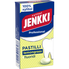 Jenkki Professional Lemongrass +fluoridi 34 g täysksylitolipastilli
