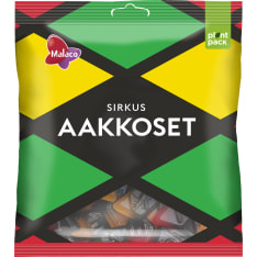 Malaco Aakkoset Sirkus 340 g karkkipussi