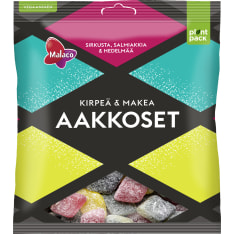 Malaco Aakkoset Kirpeä & Makea 280 g karkkipussi