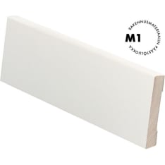 E.T. Listat 12x70x3000 mm mänty valkoinen jalkalista