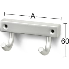 Habo 840-2 matt chrome towel rack