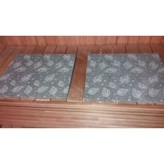 Alajärven Kotitekstiili Lehdykät musta 43x50 cm pefletti