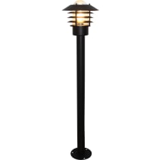 Noor Attu black bollard lamp