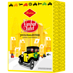 Halva Vanhat Autot 200 g salmiakki- ja hedelmäkarkkijoulukalenteri