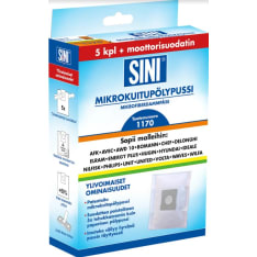 Sini 1170 5 kpl mikrokuitupölypussi