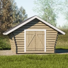LP Garden R10 slanted split wall log barn