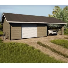 LP Garden AT30L 29,9m2 + katos 24m2 autotalli