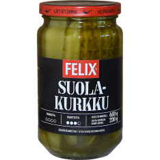 Felix 460/230g lohkottuja kurkkuja suolamausteliemessä