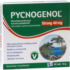 Pycnogenol Strong 40 mg 60 tabl. antioksidantti-ravintolisä