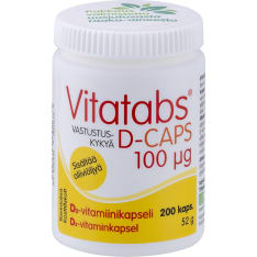 Vitatabs D-Caps 100 µg 200 kaps. ravintolisä