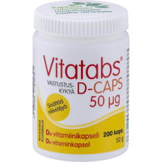 Vitatabs D-Caps 50 µg 200 kaps. ravintolisä
