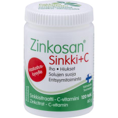 Zinkosan Sinkki + C 120 tabl. ravintolisä